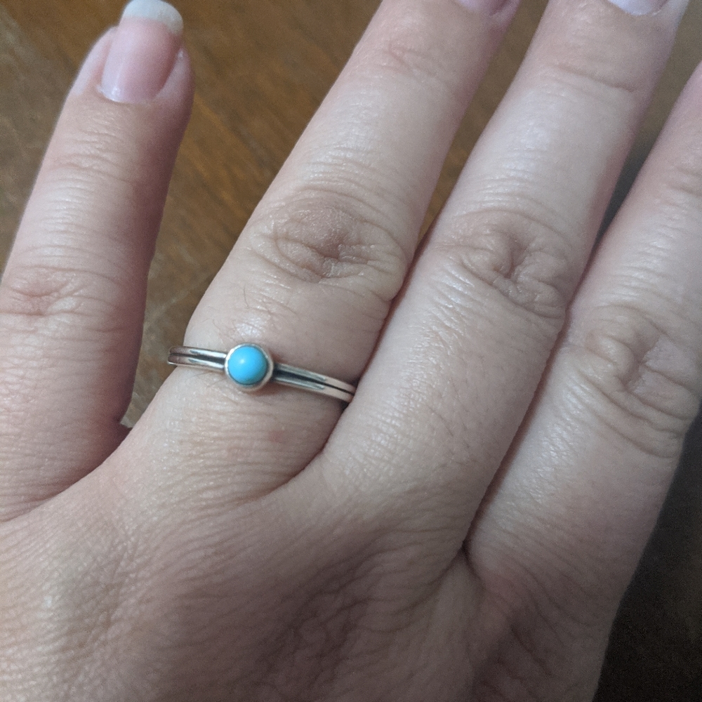James Avery turquoise solitaire ring